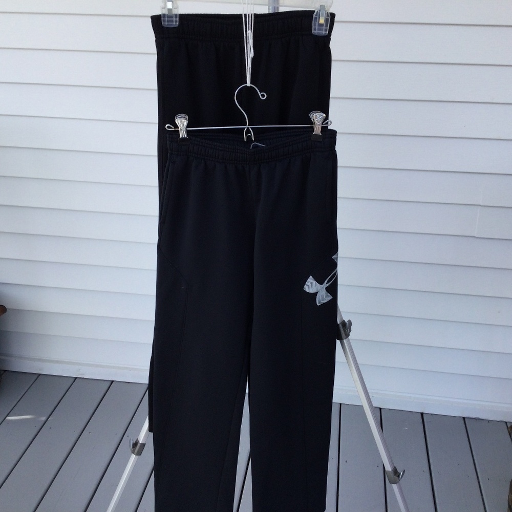 YOUTH Under Armour & Nike Black Sports Pants Size YLG and YXL